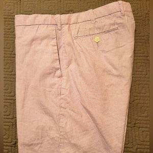 Purple gingham print shorts